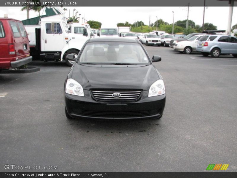 Ebony Black / Beige 2008 Kia Optima LX