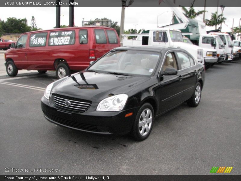 Ebony Black / Beige 2008 Kia Optima LX