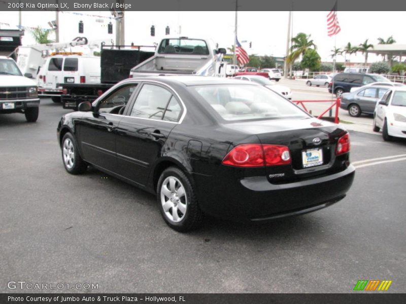 Ebony Black / Beige 2008 Kia Optima LX