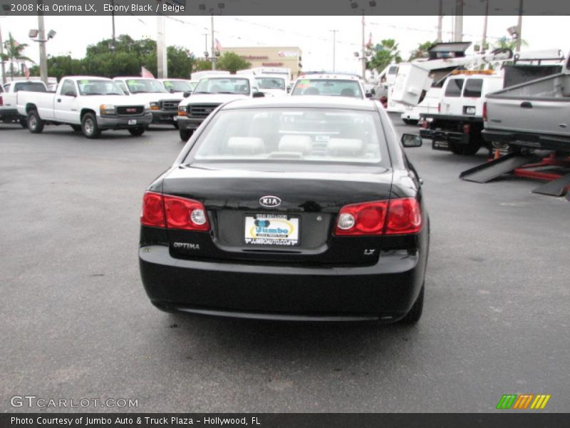 Ebony Black / Beige 2008 Kia Optima LX