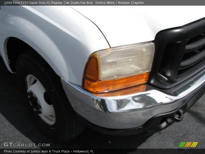Oxford White / Medium Graphite 1999 Ford F350 Super Duty XL Regular Cab Dually Flat Bed