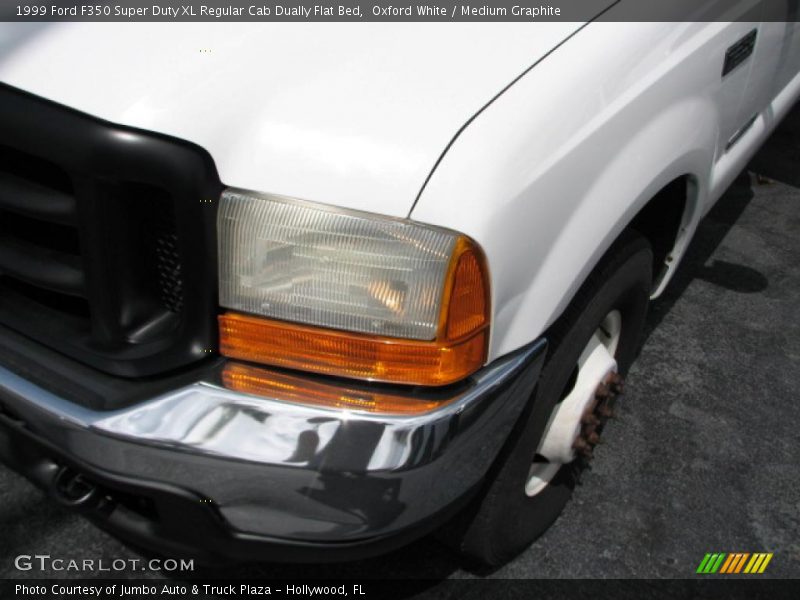 Oxford White / Medium Graphite 1999 Ford F350 Super Duty XL Regular Cab Dually Flat Bed