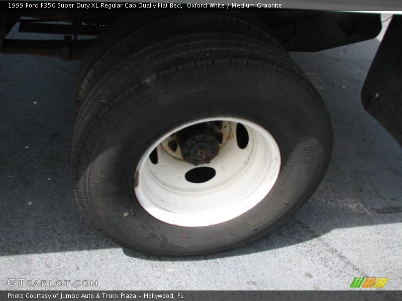 Oxford White / Medium Graphite 1999 Ford F350 Super Duty XL Regular Cab Dually Flat Bed