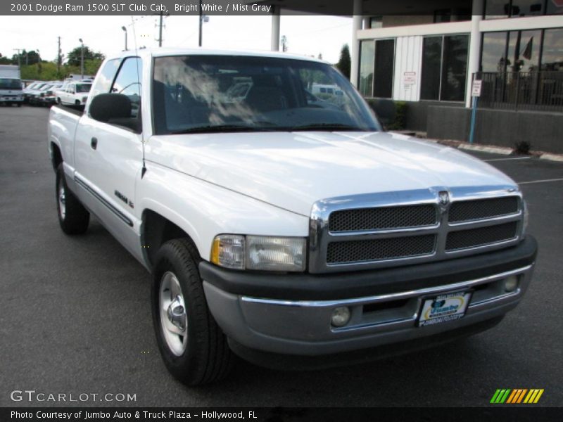 Bright White / Mist Gray 2001 Dodge Ram 1500 SLT Club Cab