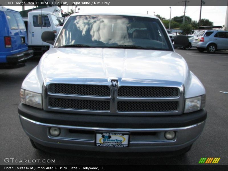 Bright White / Mist Gray 2001 Dodge Ram 1500 SLT Club Cab