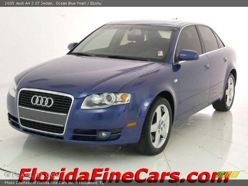 Ocean Blue Pearl / Ebony 2005 Audi A4 2.0T Sedan