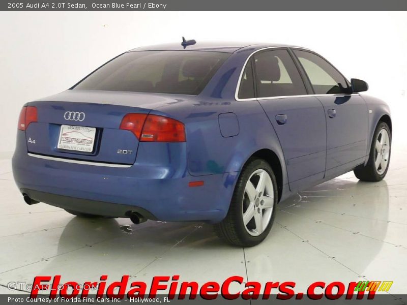 Ocean Blue Pearl / Ebony 2005 Audi A4 2.0T Sedan