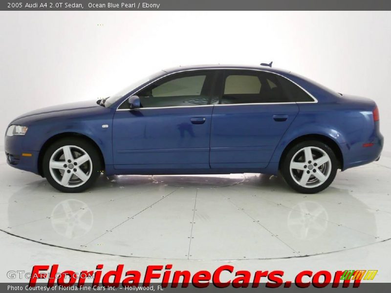 Ocean Blue Pearl / Ebony 2005 Audi A4 2.0T Sedan