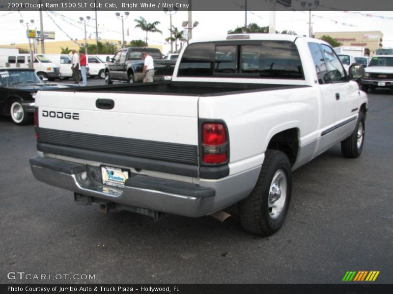 Bright White / Mist Gray 2001 Dodge Ram 1500 SLT Club Cab