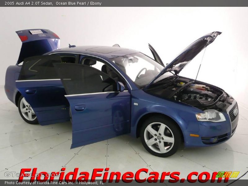 Ocean Blue Pearl / Ebony 2005 Audi A4 2.0T Sedan