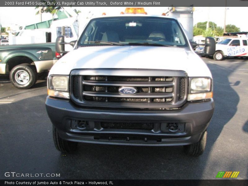 Oxford White / Medium Flint 2003 Ford F450 Super Duty XL Regular Cab Utility Truck
