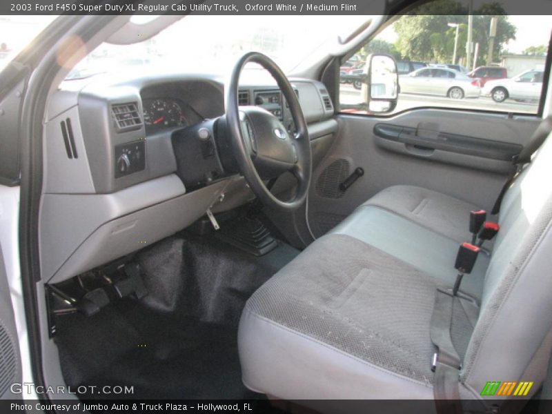 Oxford White / Medium Flint 2003 Ford F450 Super Duty XL Regular Cab Utility Truck