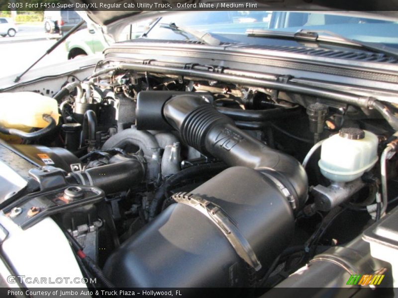 Oxford White / Medium Flint 2003 Ford F450 Super Duty XL Regular Cab Utility Truck