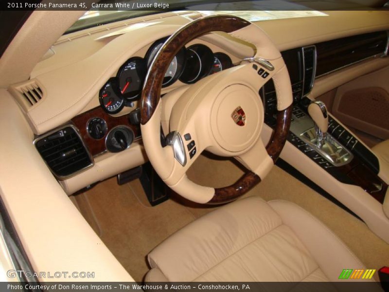 Carrara White / Luxor Beige 2011 Porsche Panamera 4S