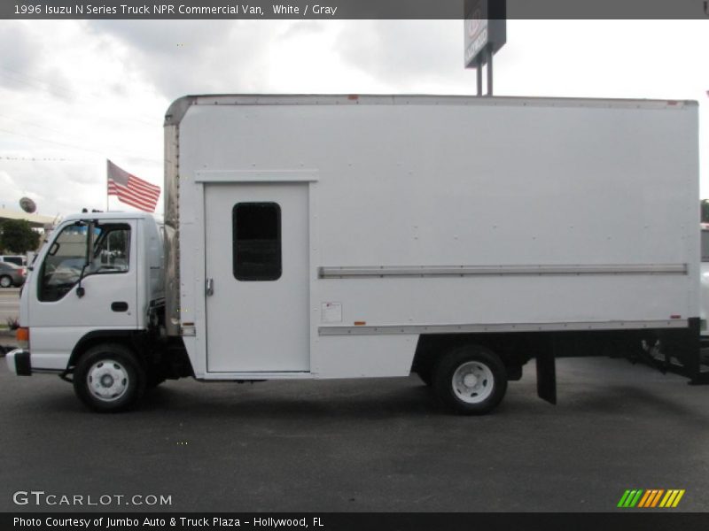 White / Gray 1996 Isuzu N Series Truck NPR Commercial Van