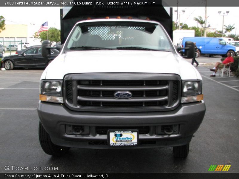 Oxford White / Medium Flint 2003 Ford F450 Super Duty XL Regular Cab Dump Truck