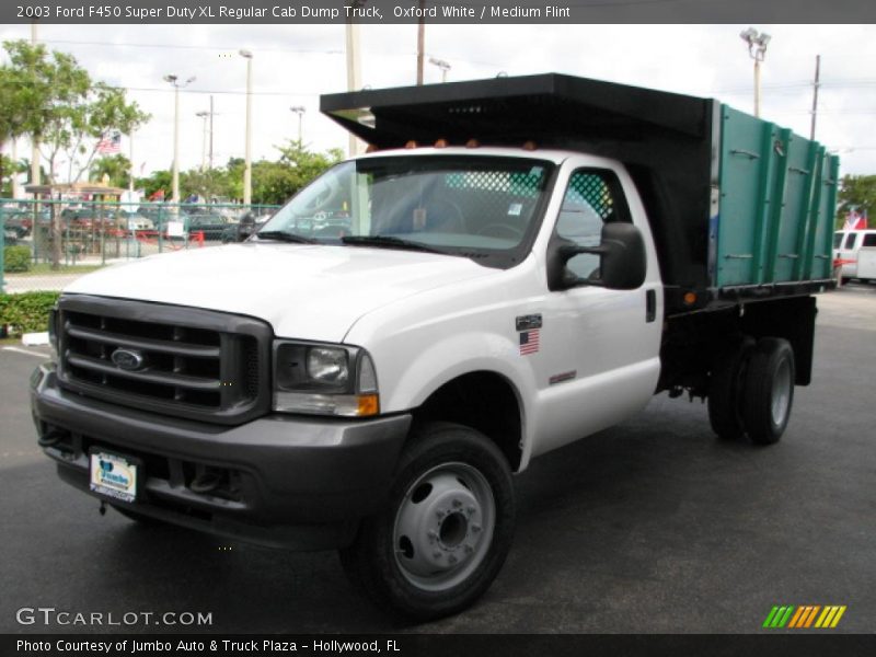 Oxford White / Medium Flint 2003 Ford F450 Super Duty XL Regular Cab Dump Truck