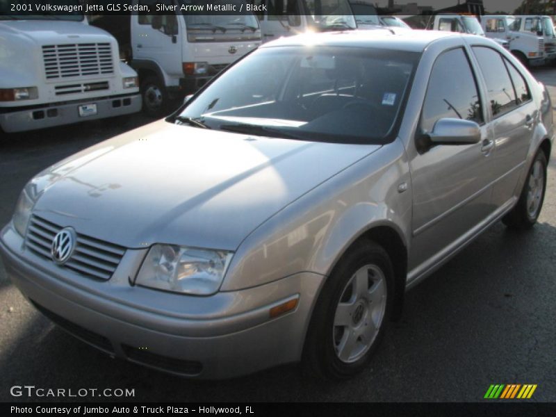 Silver Arrow Metallic / Black 2001 Volkswagen Jetta GLS Sedan