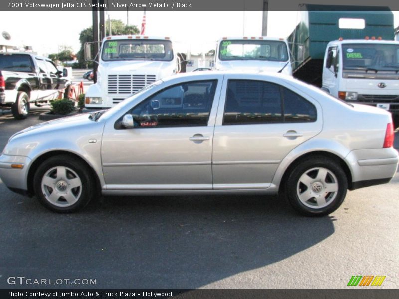 Silver Arrow Metallic / Black 2001 Volkswagen Jetta GLS Sedan