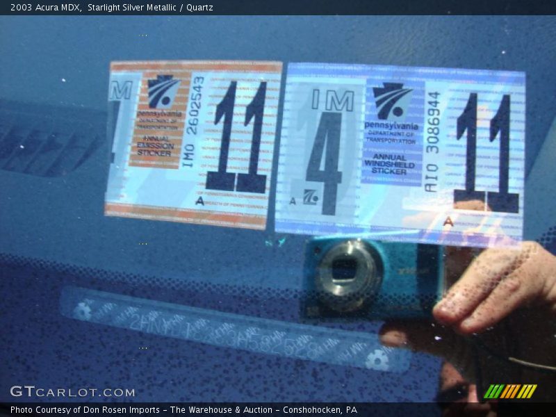 Starlight Silver Metallic / Quartz 2003 Acura MDX