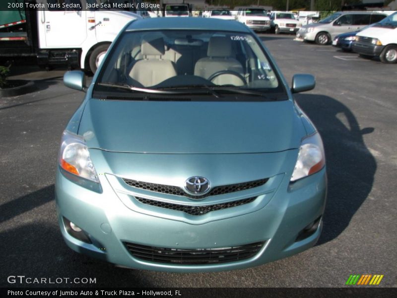Jade Sea Metallic / Bisque 2008 Toyota Yaris Sedan