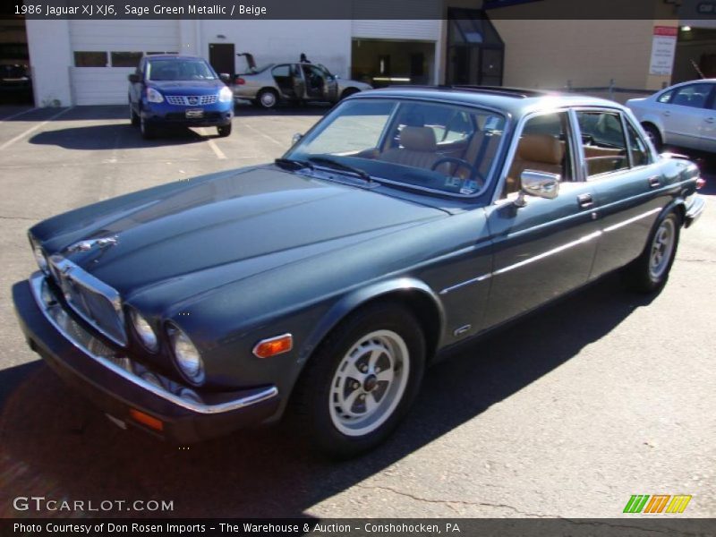 Sage Green Metallic / Beige 1986 Jaguar XJ XJ6