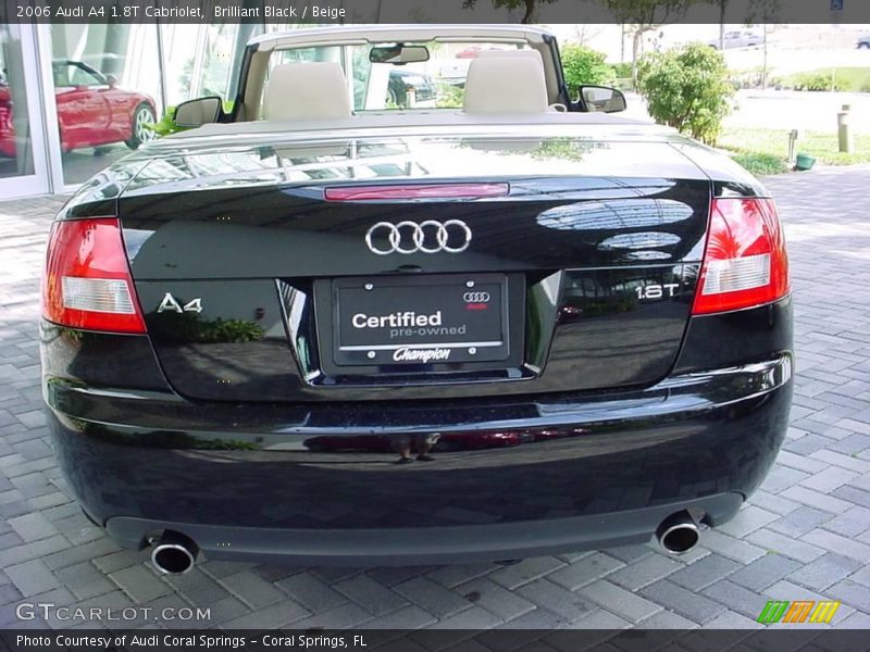 Brilliant Black / Beige 2006 Audi A4 1.8T Cabriolet