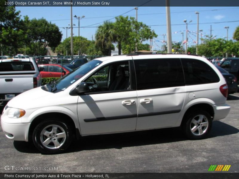 Stone White / Medium Slate Gray 2005 Dodge Caravan SXT