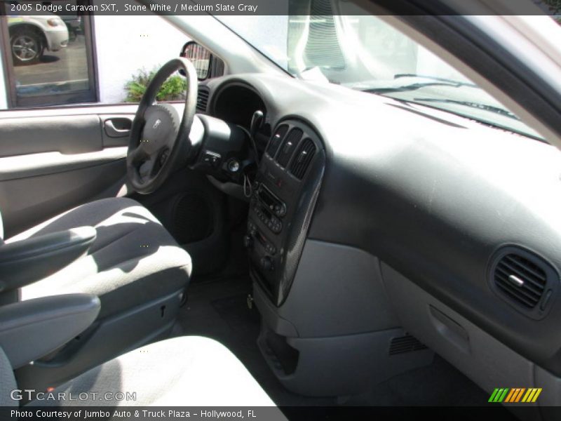 Stone White / Medium Slate Gray 2005 Dodge Caravan SXT