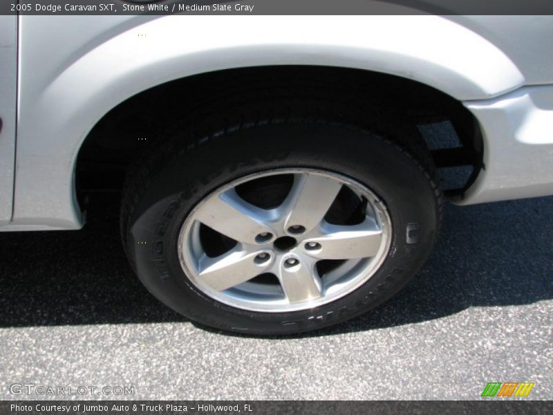 Stone White / Medium Slate Gray 2005 Dodge Caravan SXT