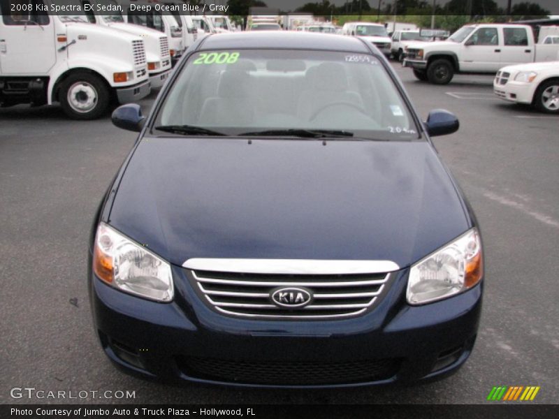 Deep Ocean Blue / Gray 2008 Kia Spectra EX Sedan