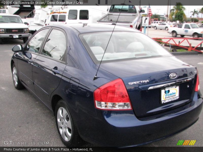 Deep Ocean Blue / Gray 2008 Kia Spectra EX Sedan