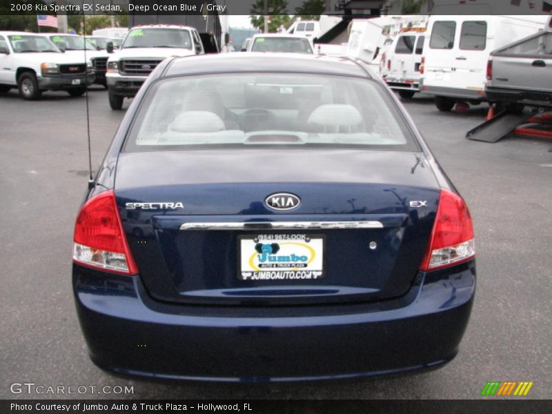 Deep Ocean Blue / Gray 2008 Kia Spectra EX Sedan