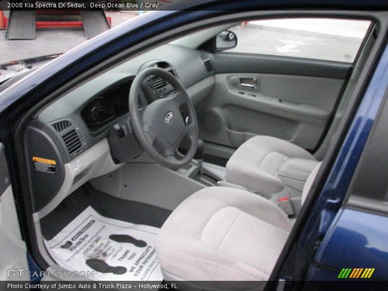 Deep Ocean Blue / Gray 2008 Kia Spectra EX Sedan