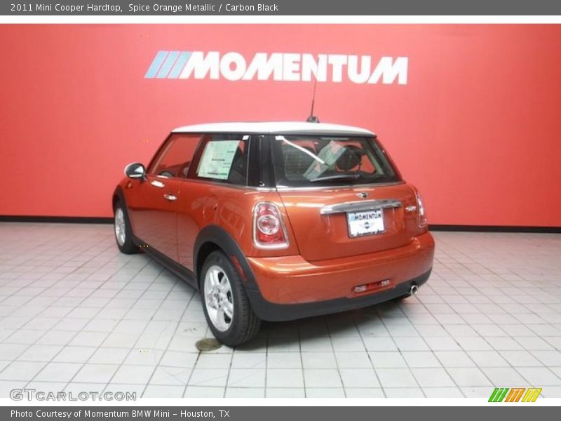 Spice Orange Metallic / Carbon Black 2011 Mini Cooper Hardtop
