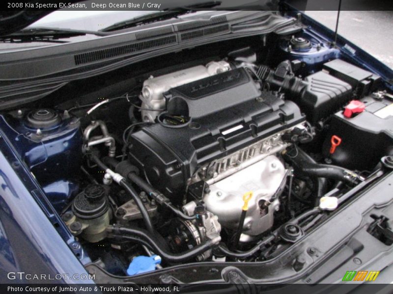 Deep Ocean Blue / Gray 2008 Kia Spectra EX Sedan