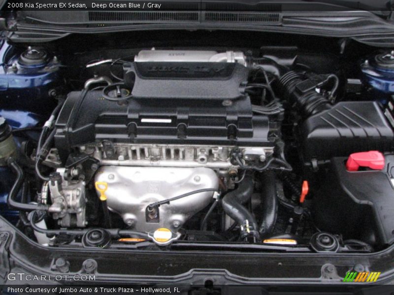 Deep Ocean Blue / Gray 2008 Kia Spectra EX Sedan