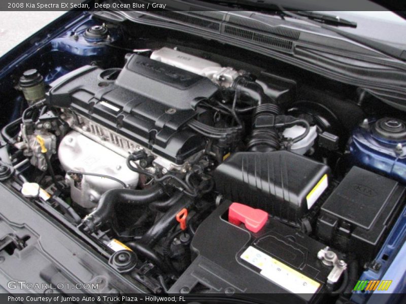 Deep Ocean Blue / Gray 2008 Kia Spectra EX Sedan