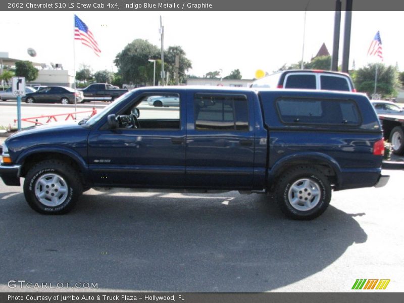 Indigo Blue Metallic / Graphite 2002 Chevrolet S10 LS Crew Cab 4x4