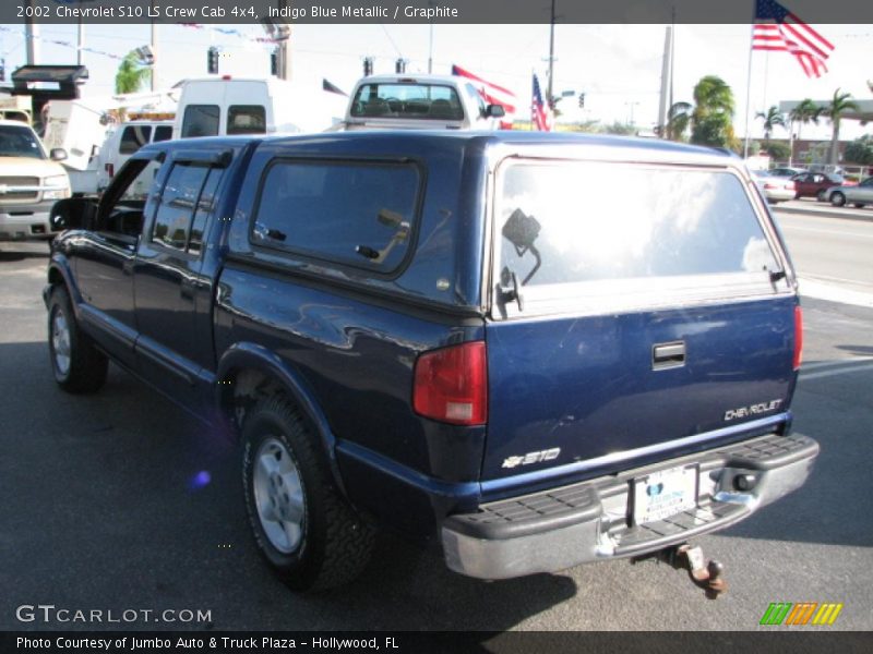 Indigo Blue Metallic / Graphite 2002 Chevrolet S10 LS Crew Cab 4x4