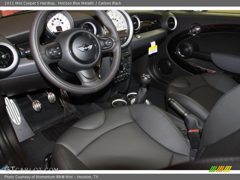 Carbon Black Interior - 2011 Cooper S Hardtop 