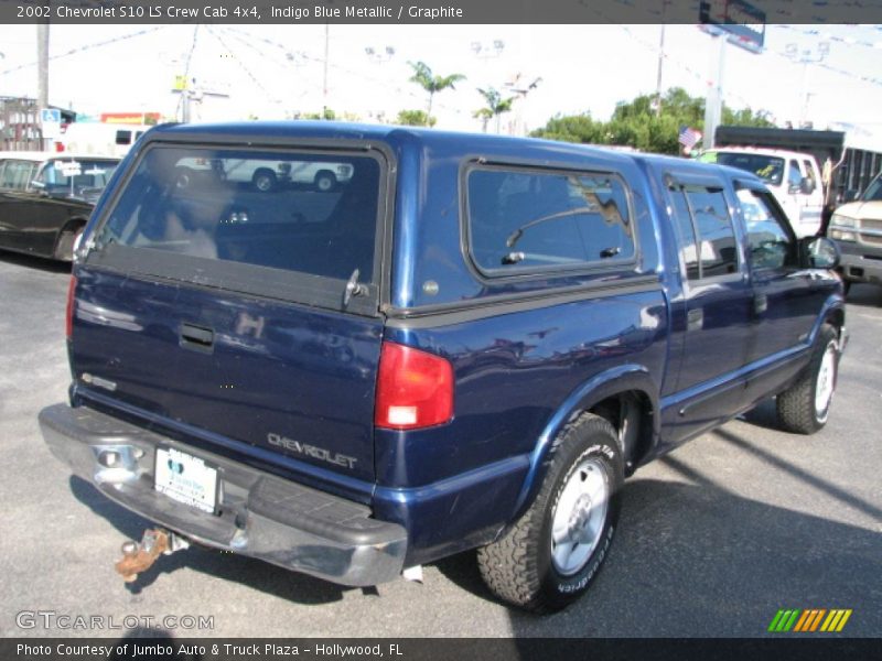 Indigo Blue Metallic / Graphite 2002 Chevrolet S10 LS Crew Cab 4x4