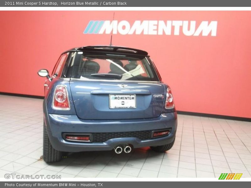 Horizon Blue Metallic / Carbon Black 2011 Mini Cooper S Hardtop