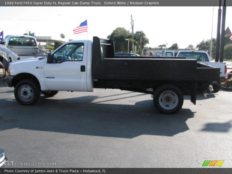 Oxford White / Medium Graphite 1999 Ford F450 Super Duty XL Regular Cab Dump Truck