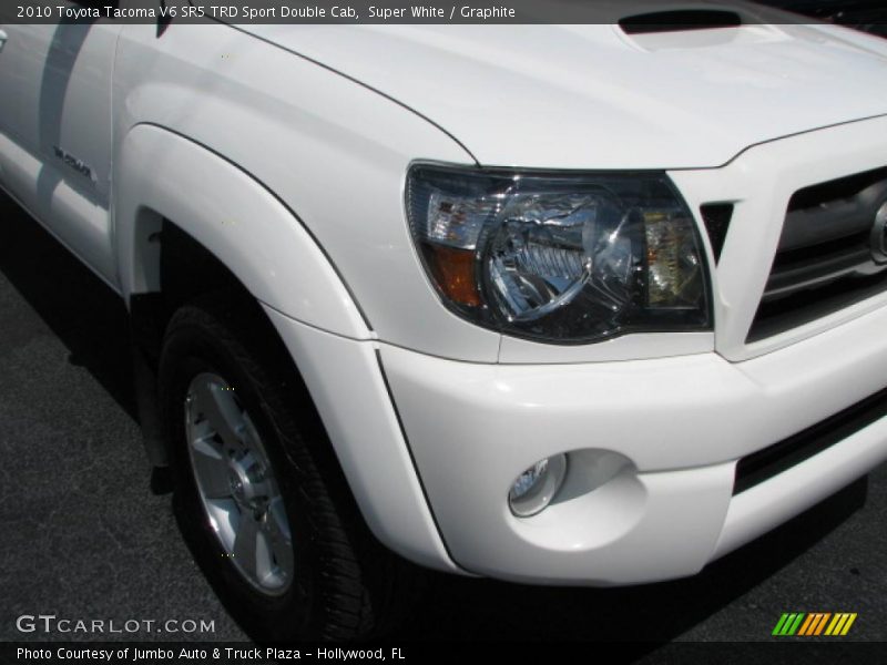 Super White / Graphite 2010 Toyota Tacoma V6 SR5 TRD Sport Double Cab