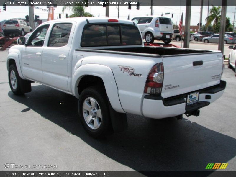 Super White / Graphite 2010 Toyota Tacoma V6 SR5 TRD Sport Double Cab