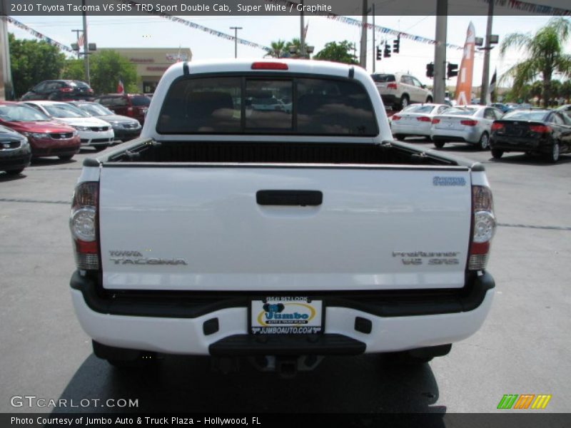 Super White / Graphite 2010 Toyota Tacoma V6 SR5 TRD Sport Double Cab