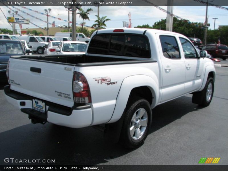 Super White / Graphite 2010 Toyota Tacoma V6 SR5 TRD Sport Double Cab