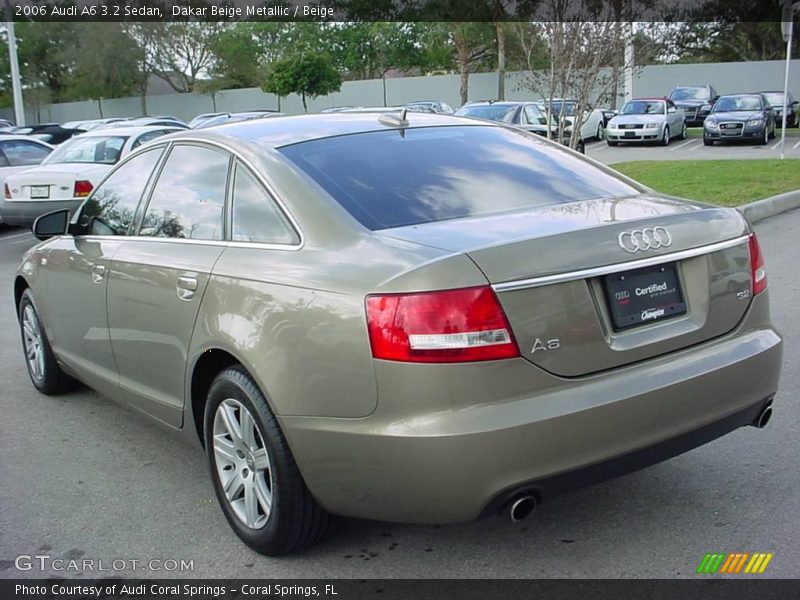 Dakar Beige Metallic / Beige 2006 Audi A6 3.2 Sedan
