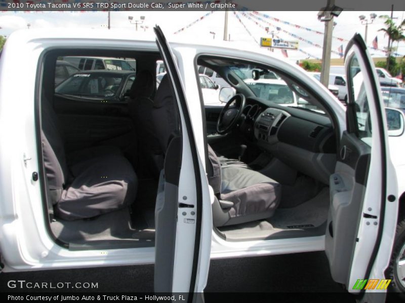 Super White / Graphite 2010 Toyota Tacoma V6 SR5 TRD Sport Double Cab